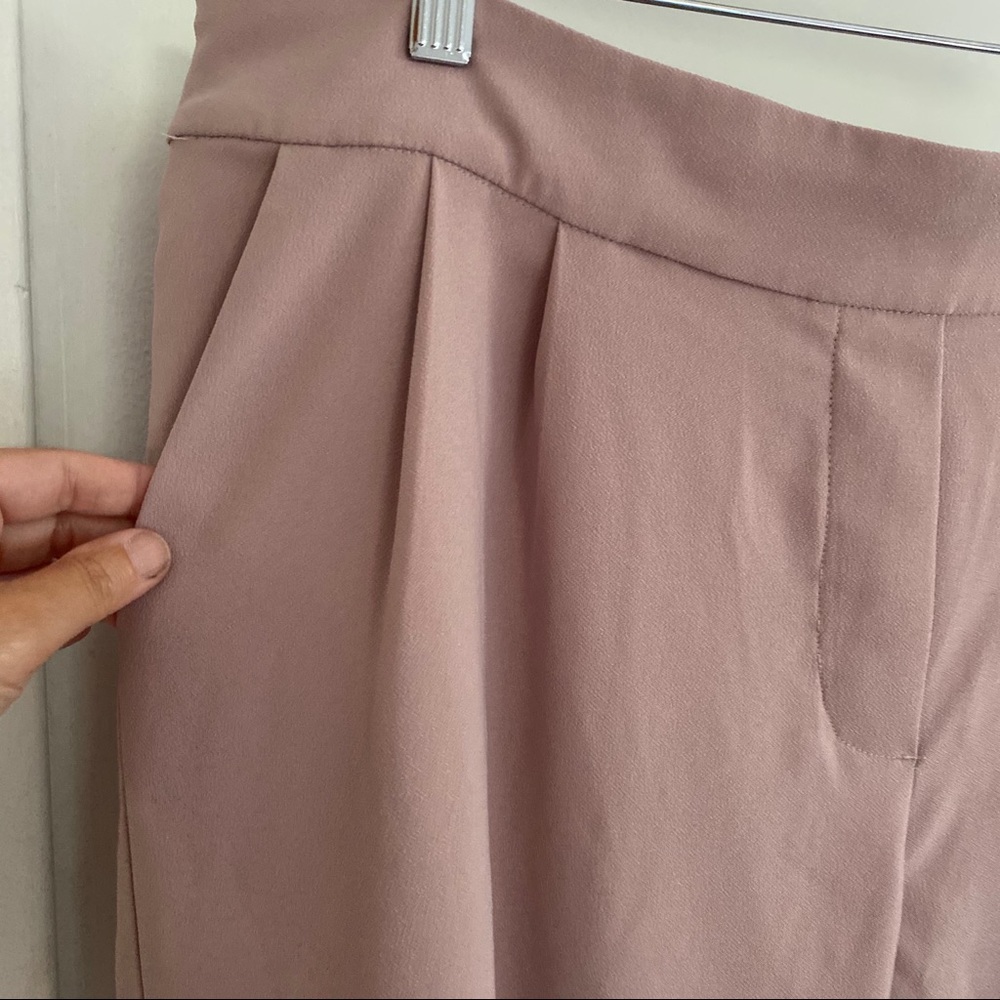 Vintage 90s dusty rose pegged pleated trousers